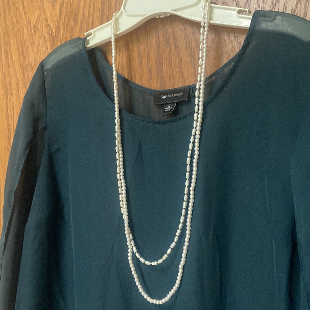 2 Strands of Faux Pearl Necklaces
